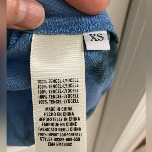 Anthropologie Cloth & Stone Liv Tie-Front Mini Dress - size XS - Picture 5 of 8